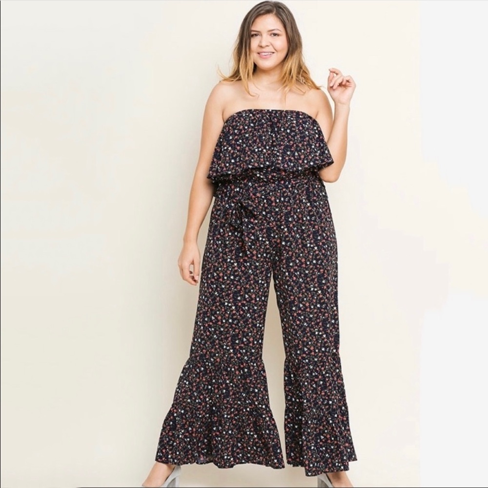 Umgee Boho Floral Jumpsuit